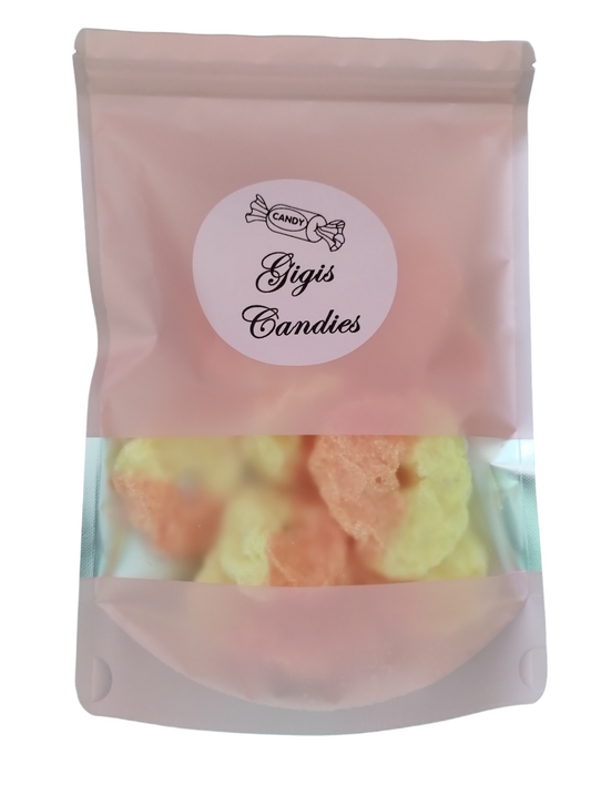 Freeze dried peach rings