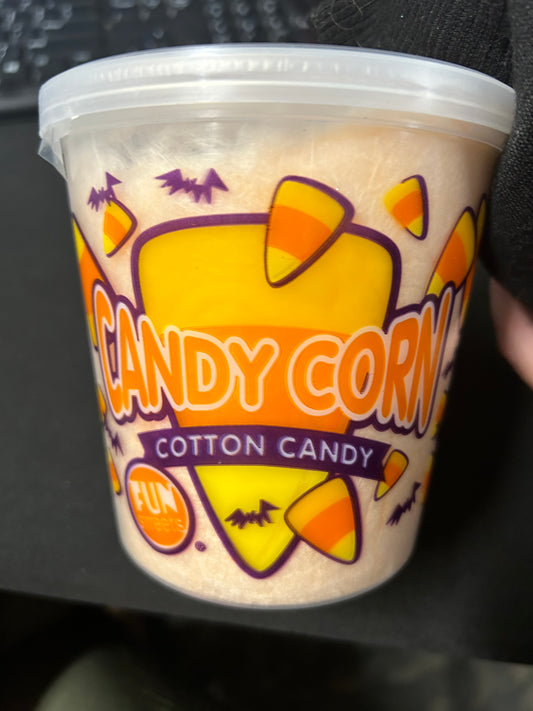 Candy Corn Cotton Candy Small Container