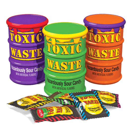 Toxic Waste Colored Drums Candy